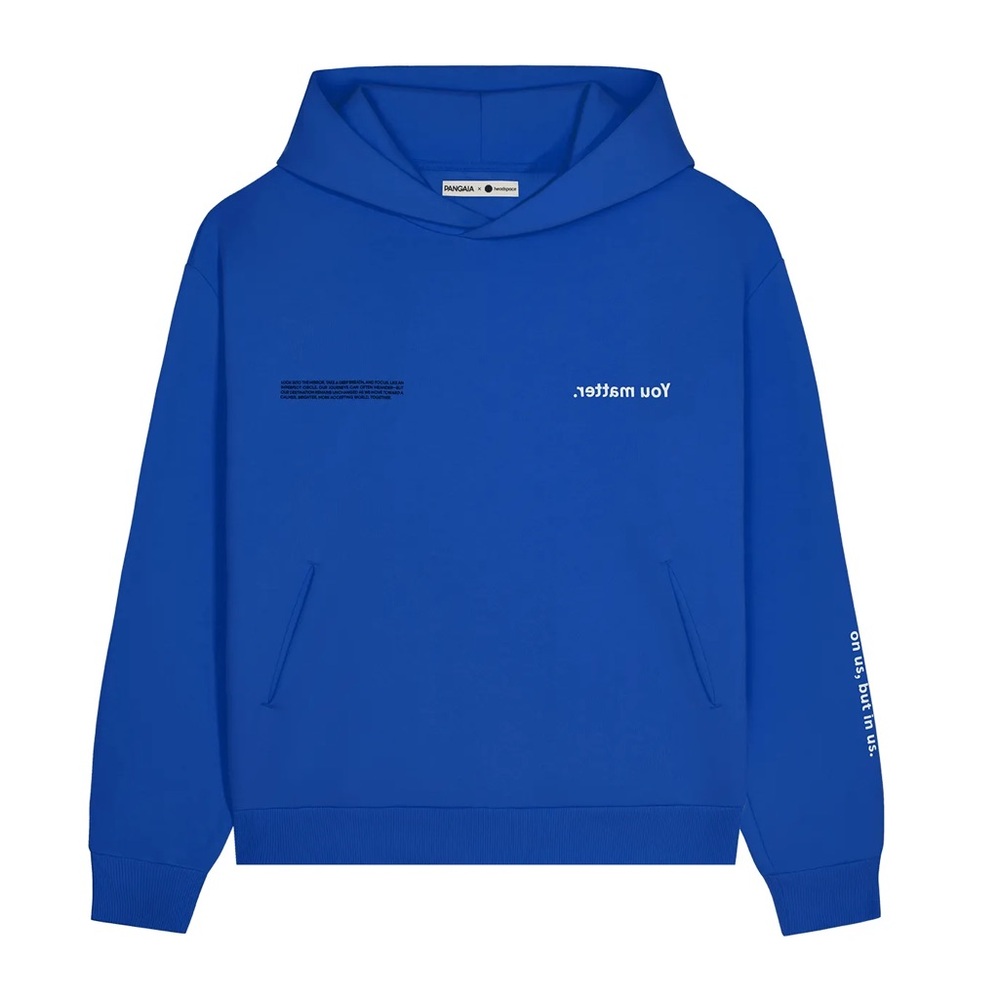 Pangaia X Headspace 365 Midweight Organic Cotton Hooded Sweatshirt in Blue (M)